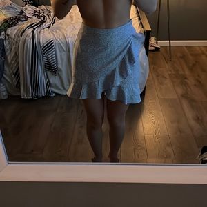shein blue skirt